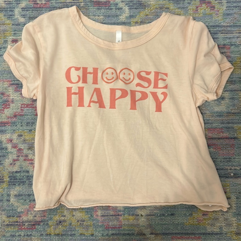 Sweet soul choose happy crop top